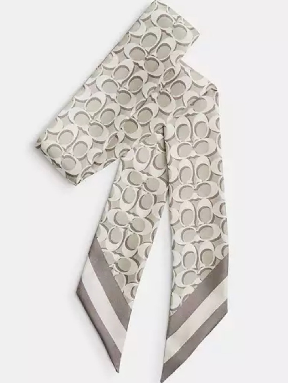Coming soon, Coach signature silk skinny scarf NWT